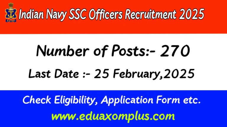 Indian Navy SSC Officers Recruitment Post 2025