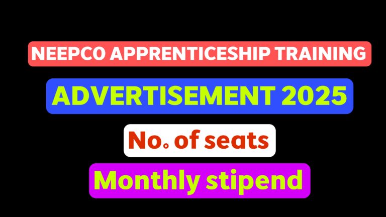 NEEPCO Apprenticeship Training Advertisement 2025