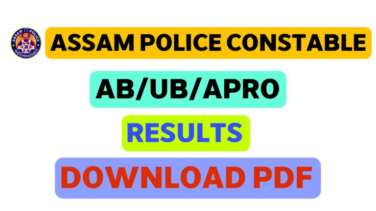 Assam Police Result 2025