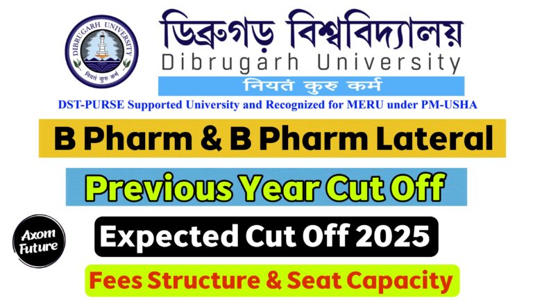 dibrugarh university b pharm cutoff