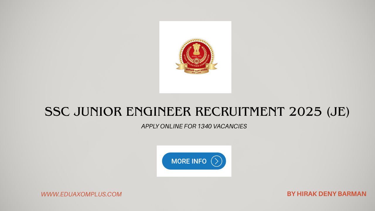 SSC Junior Engineer Recruitment 2025 (JE)