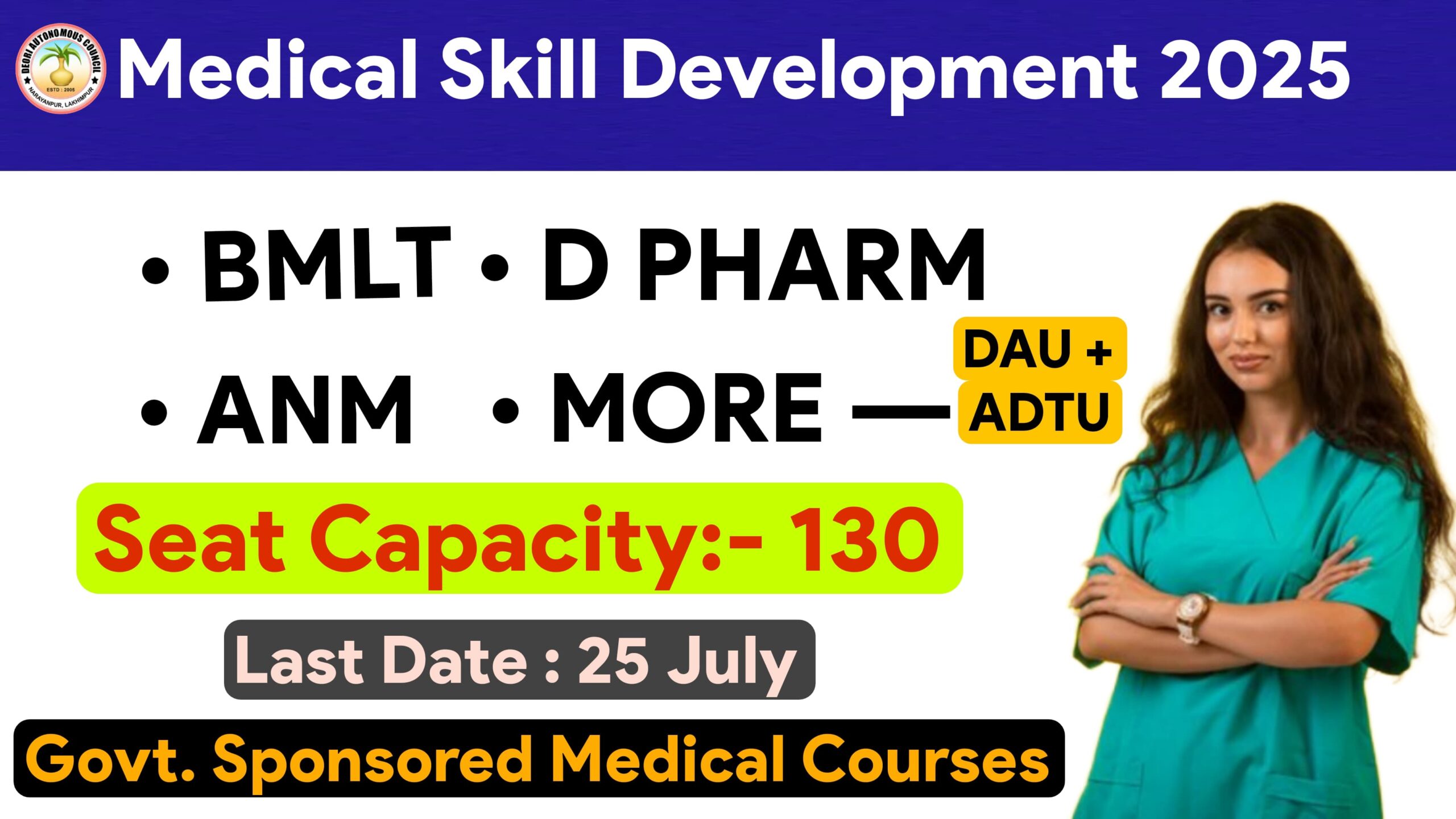 Skill Development Training Program 2025 Assam under Deori Autonomous Council