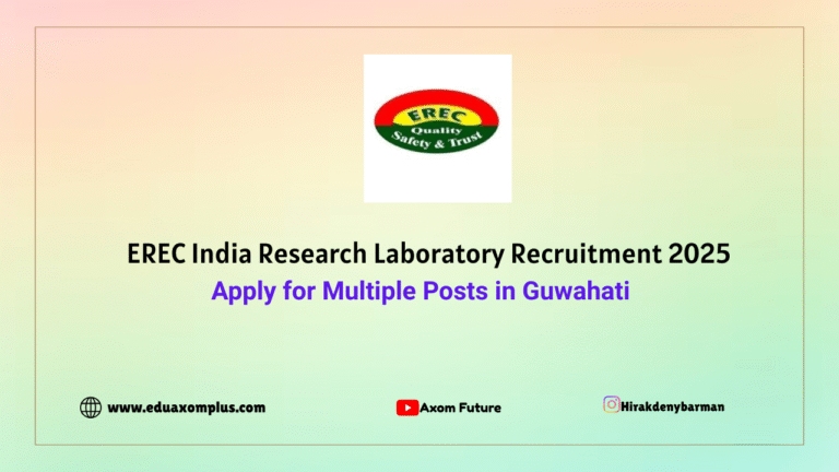 EREC India Research Laboratory Recruitment 2025