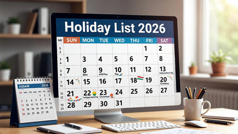 Assam Government Holiday List 2026 – Full Assam Govt Holiday Calendar PDF Download