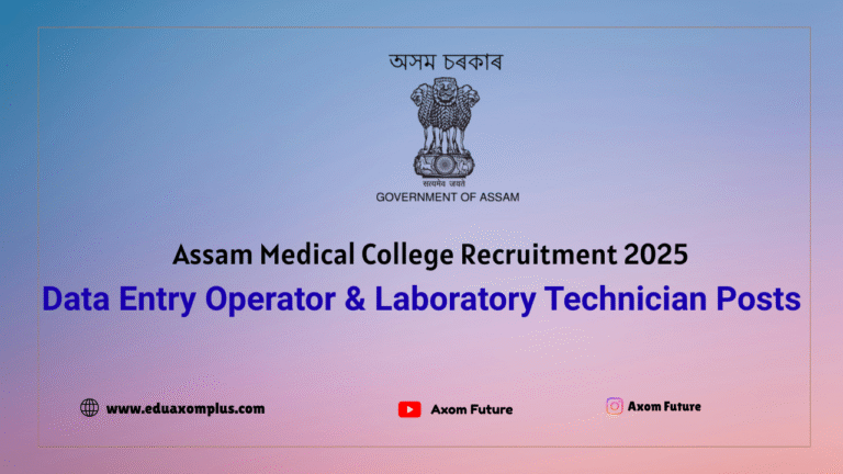Assam Medical College Recruitment 2025