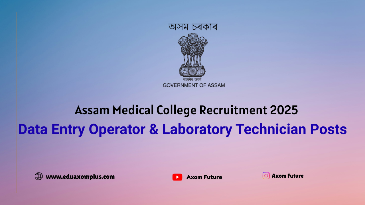 Assam Medical College Recruitment 2025