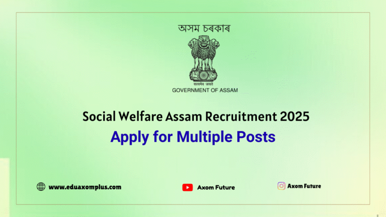 Social Welfare Assam Recruitment 2025