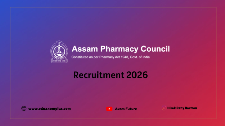 Assam Pharmacy Council Recruitment