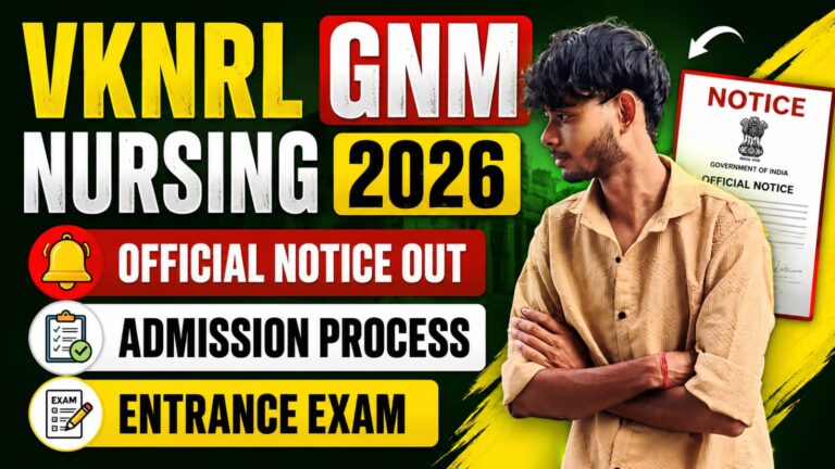 VKNRL GNM Nursing Admission 2026