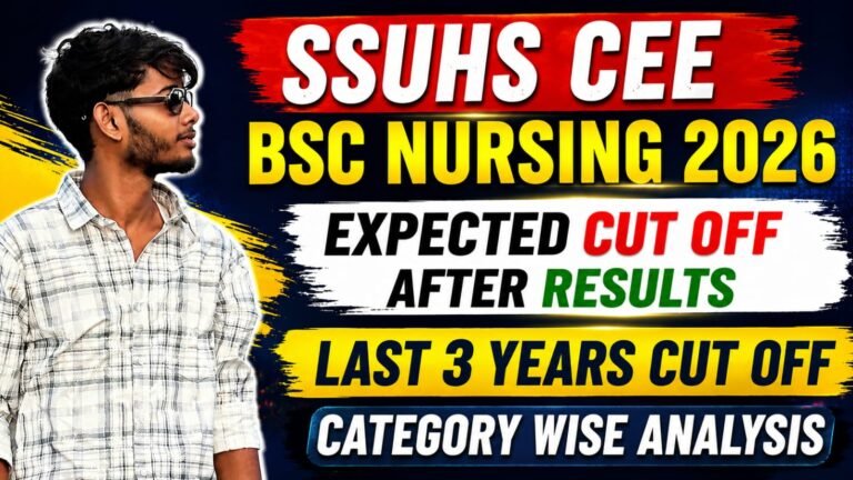 SSUHS BSc Nursing Cut Off 2026 Analysis