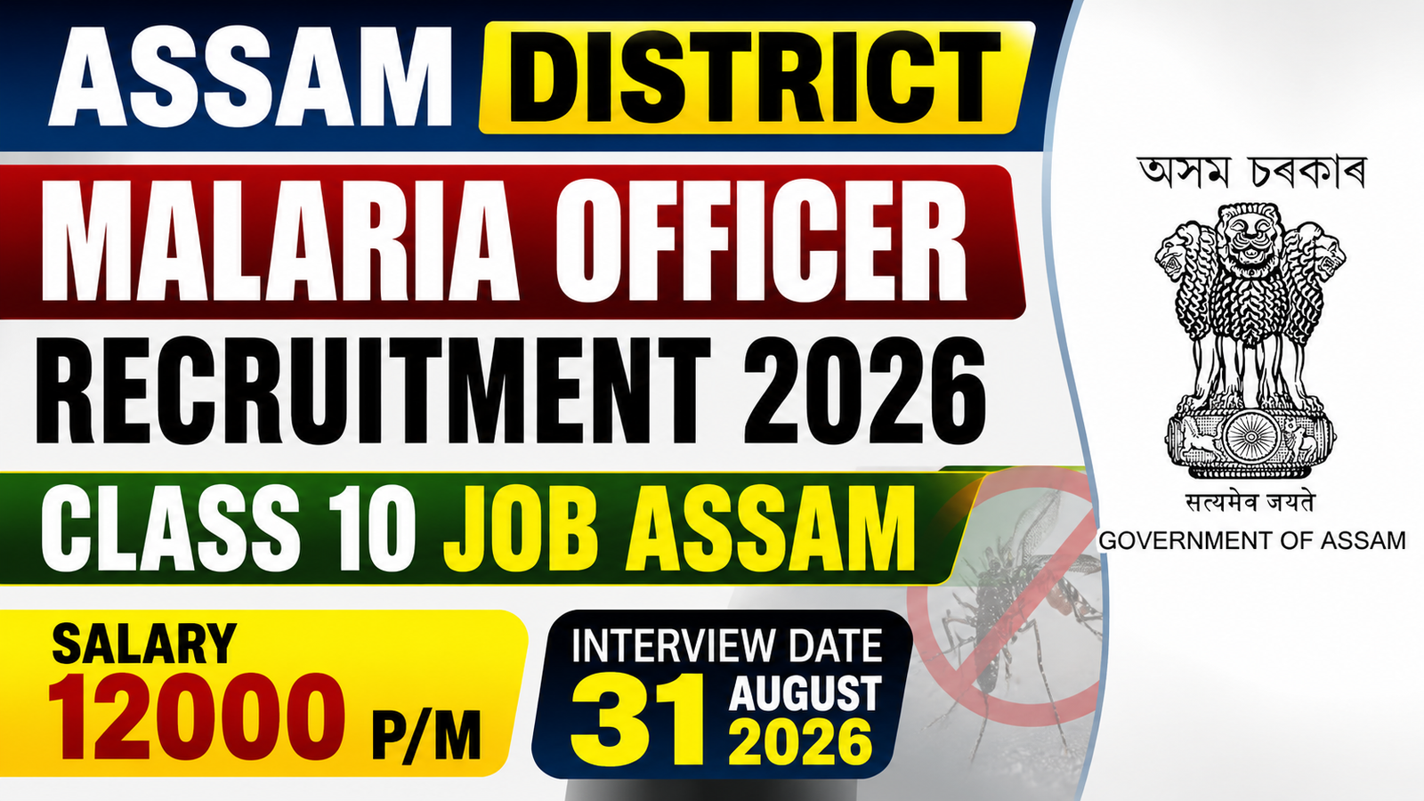 District Malaria Officer Recruitment 2026